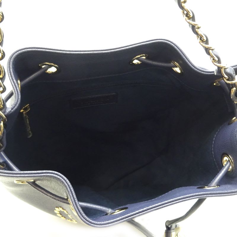 Chanel Chanel Shoulder Deauville Caviar Navy Bag