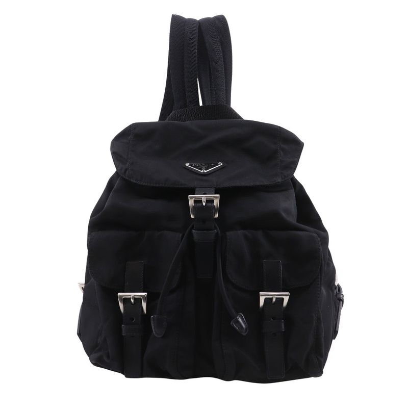 Prada Backpack B6677 Nylon Nero Black Women's Rucksack/daypack