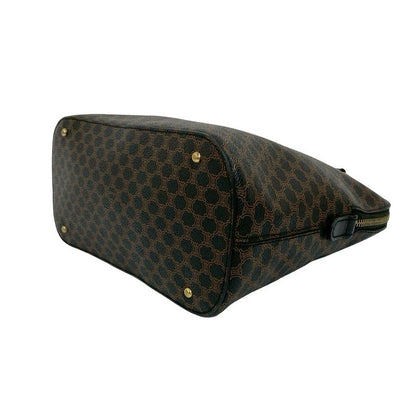 Celine Vintage Macadam Blason Triomphe Pattern Leather Handbag Mini Tote Bag