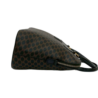 Celine Vintage Macadam Blason Triomphe Pattern Leather Handbag Mini Tote Bag