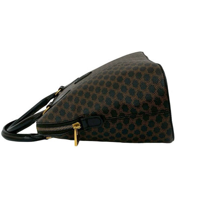Celine Vintage Macadam Blason Triomphe Pattern Leather Handbag Mini Tote Bag