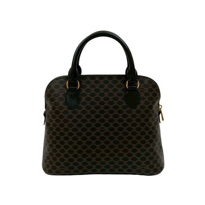 Celine Vintage Macadam Blason Triomphe Pattern Leather Handbag Mini Tote Bag