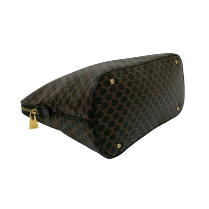 Celine Vintage Macadam Blason Triomphe Pattern Leather Handbag Mini Tote Bag