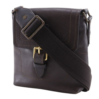 Louis Vuitton Yuma Utah Line M92995 Leather Brown Th2078 Men's Shoulder Bag