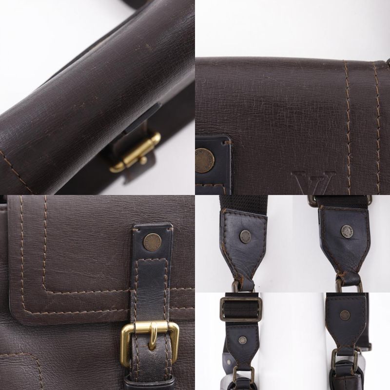 Louis Vuitton Yuma Utah Line M92995 Leather Brown Th2078 Men's Shoulder Bag