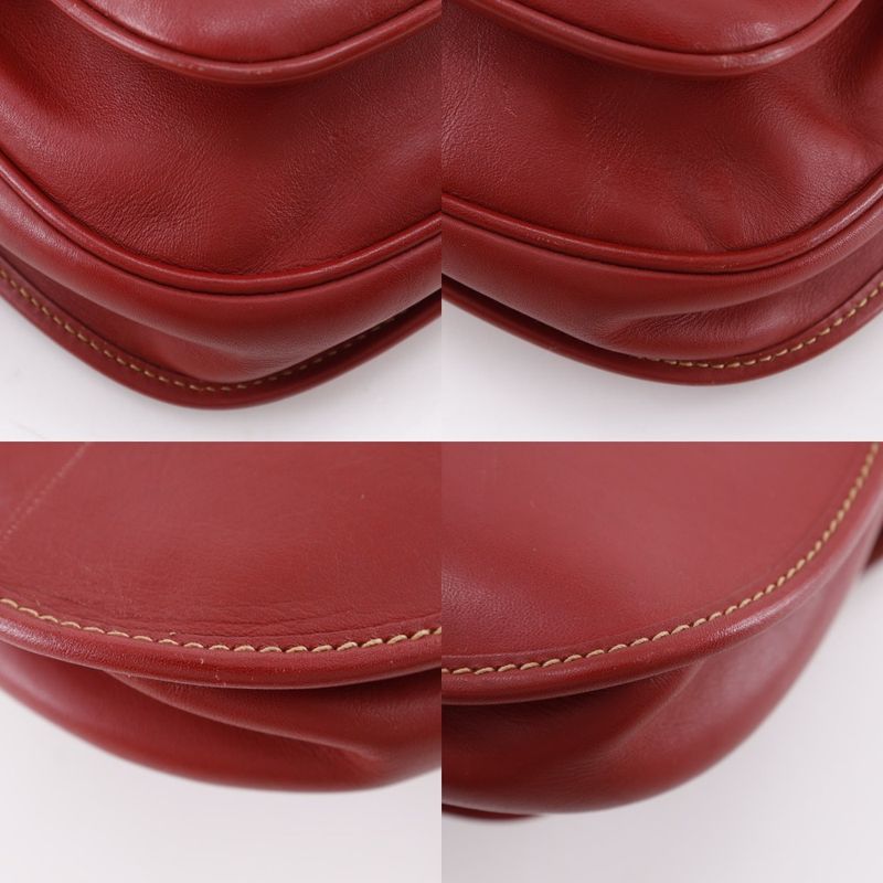 Gucci Old Gucci Interlocking G 001.904.1059 Calf Red Women's Shoulder Bag