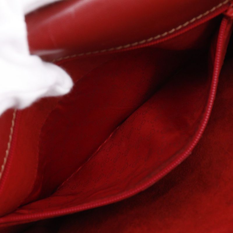 Gucci Old Gucci Interlocking G 001.904.1059 Calf Red Women's Shoulder Bag