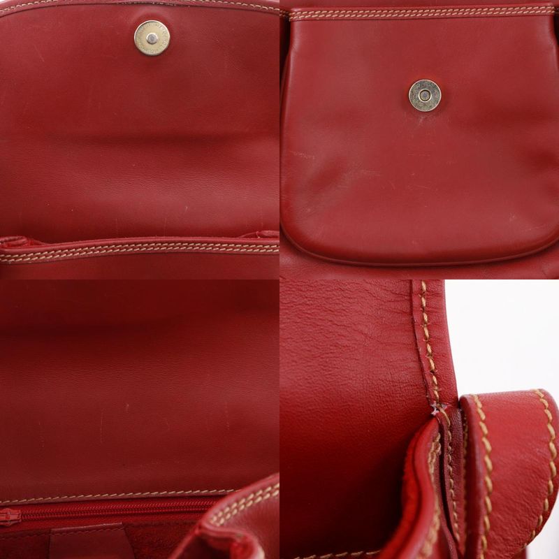Gucci Old Gucci Interlocking G 001.904.1059 Calf Red Women's Shoulder Bag