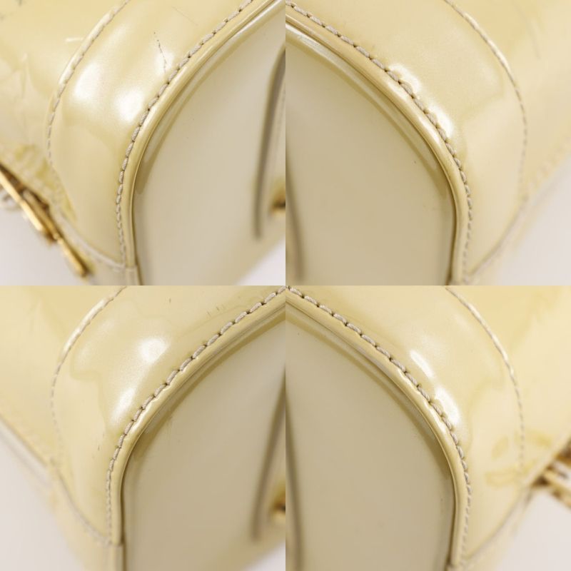 Louis Vuitton Alma PM M91445 Monogram Vernis Yellow Fl2181 Women's Handbag