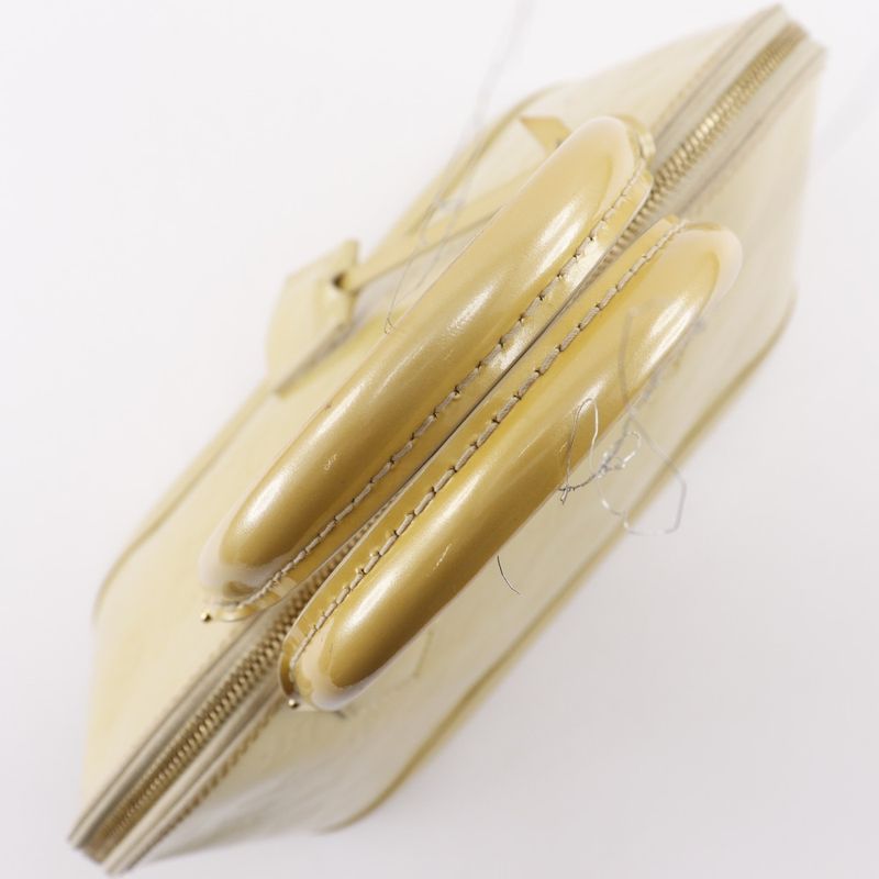 Louis Vuitton Alma PM M91445 Monogram Vernis Yellow Fl2181 Women's Handbag