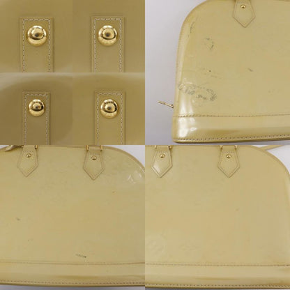 Louis Vuitton Alma PM M91445 Monogram Vernis Yellow Fl2181 Women's Handbag