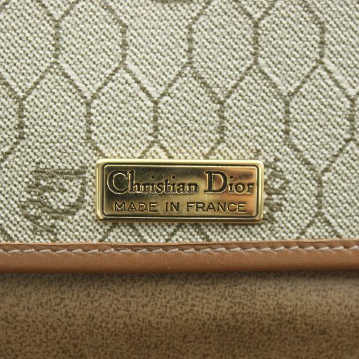 Christian Dior Vintage Shoulder Bag PVC Leather Honeycomb All Over Pattern Logo