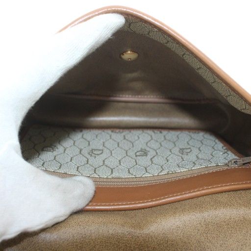 Christian Dior Vintage Shoulder Bag PVC Leather Honeycomb All Over Pattern Logo