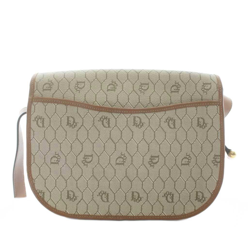 Christian Dior Vintage Shoulder Bag PVC Leather Honeycomb All Over Pattern Logo