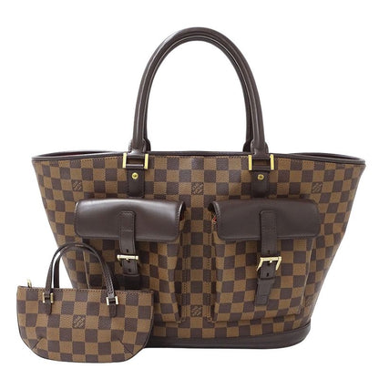 Louis Vuitton Bag Damier Women's Brand Tote Bag Manosque GM N51120 Brown Large
