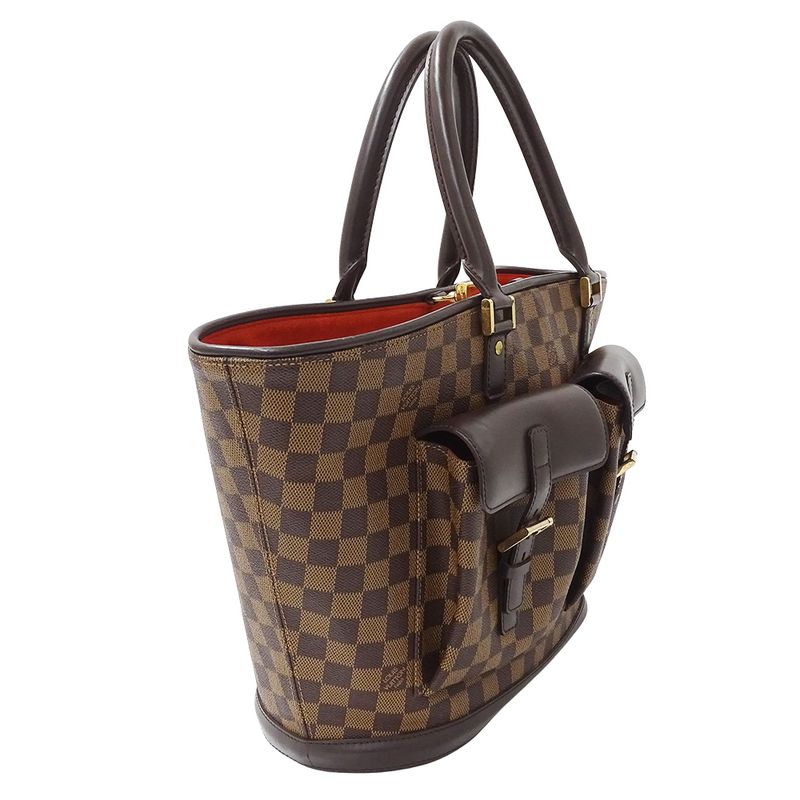 Louis Vuitton Bag Damier Women's Brand Tote Bag Manosque GM N51120 Brown Large