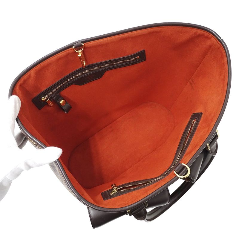 Louis Vuitton Bag Damier Women's Brand Tote Bag Manosque GM N51120 Brown Large