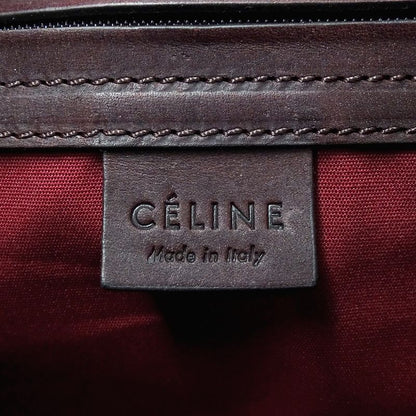 Celine Bag Ladies Brand Handbag Triomphe Canvas Brown Bordeaux Wine Red Stylish