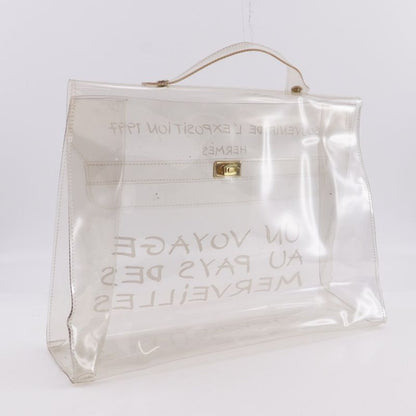 Hermes Vinyl Kelly Vinyl Clear Ladies Handbag