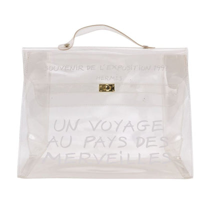 Hermes Vinyl Kelly Vinyl Clear Ladies Handbag