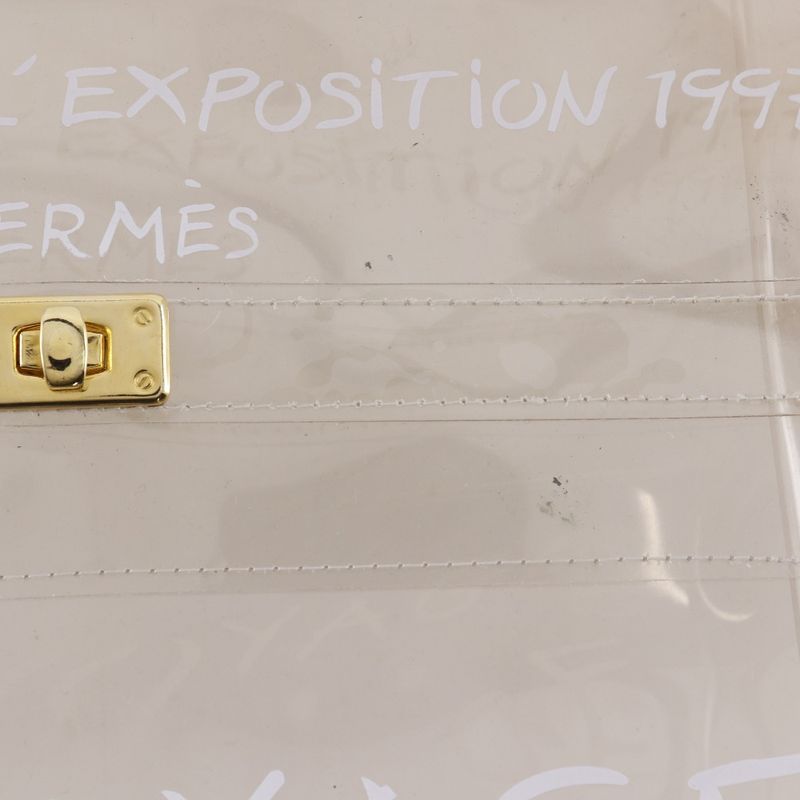 Hermes Vinyl Kelly Vinyl Clear Ladies Handbag
