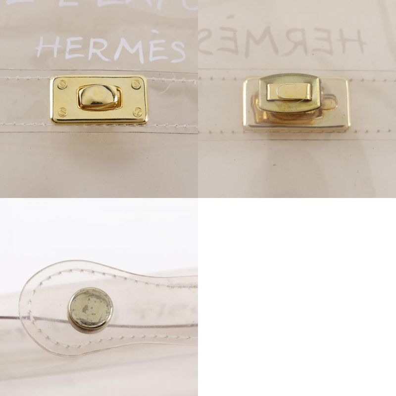 Hermes Vinyl Kelly Vinyl Clear Ladies Handbag