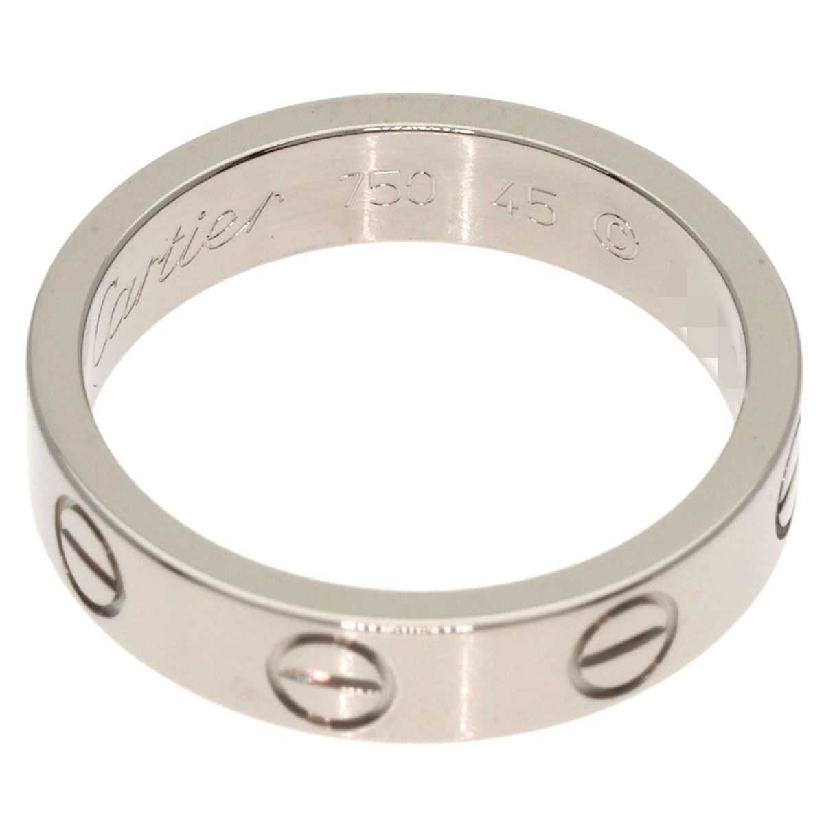 Cartier Mini Love Ring #45 Ring K18wg Women's