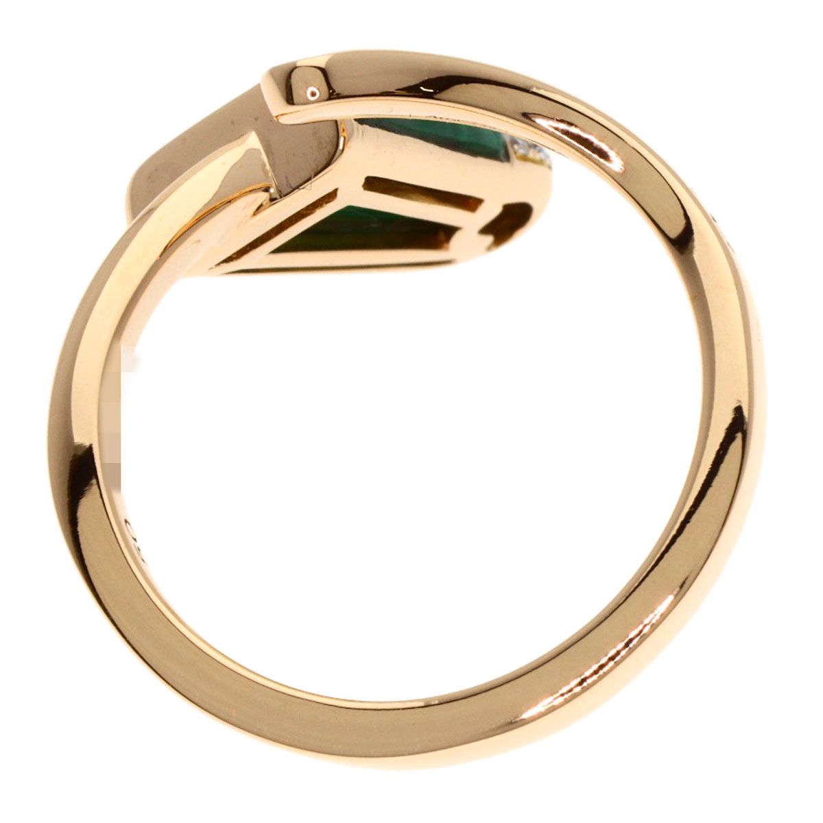 Bvlgari Bvlgari Gelati Malachite Diamond #50 Ring K18pg Women's