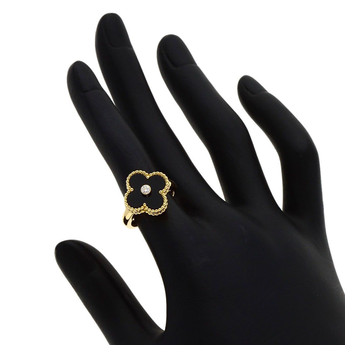 Van Cleef & Arpels Vintage Alhambra Diamond #49 Ring K18yg Women's