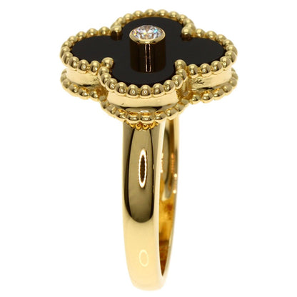 Van Cleef & Arpels Vintage Alhambra Diamond #49 Ring K18yg Women's