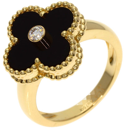 Van Cleef & Arpels Vintage Alhambra Diamond #49 Ring K18yg Women's