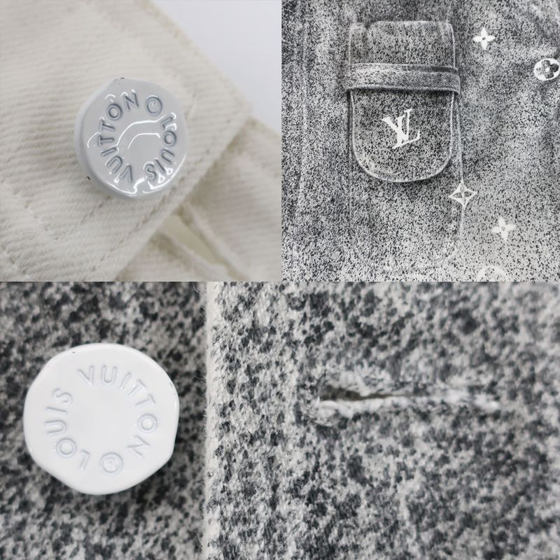 Louis Vuitton Gradient Denim Shirt Rm212qqyzhls09w Size XL Monogram