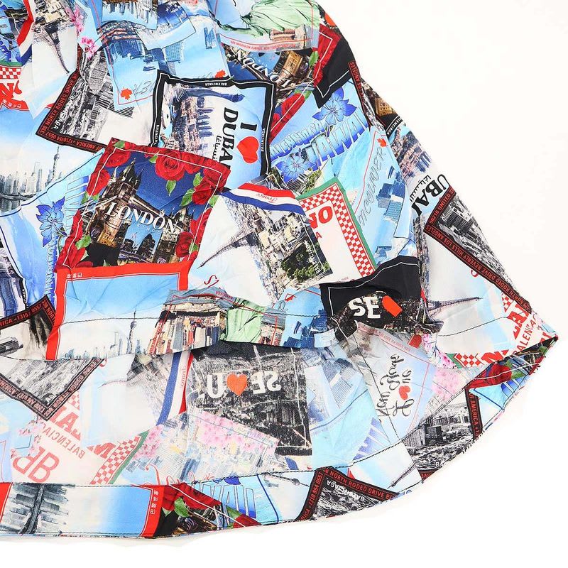 Balenciaga 21 SS Layered Graphic Dress Mixed Color 1