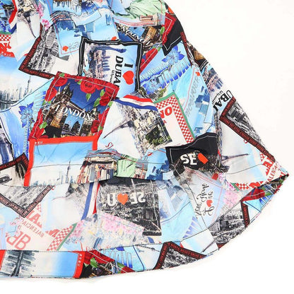 Balenciaga 21 SS Layered Graphic Dress Mixed Color 1