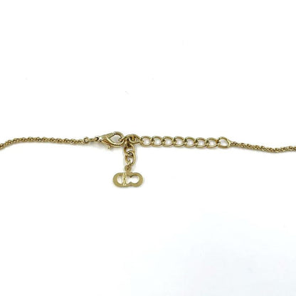 Christian Dior Circle CD Logo GP Gold Necklace