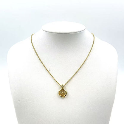 Christian Dior Circle CD Logo GP Gold Necklace