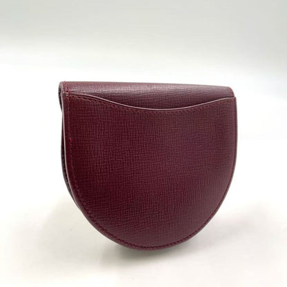 Cartier Must de Leather Bordeaux Coin Case Gold