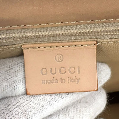 Gucci GG Canvas Jackie Line Leather X Canvas Pink X Light Brown Handbag Silver