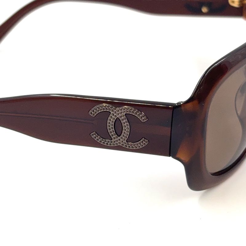 Chanel Coco Mark Plastic Brown Sunglass Es 5102-a