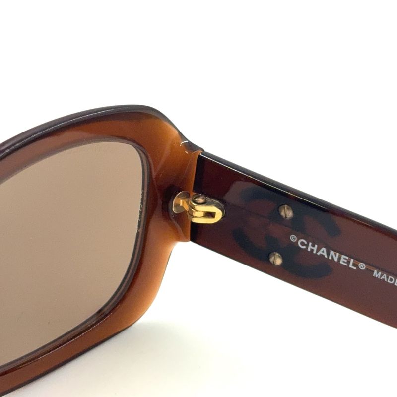 Chanel Coco Mark Plastic Brown Sunglass Es 5102-a