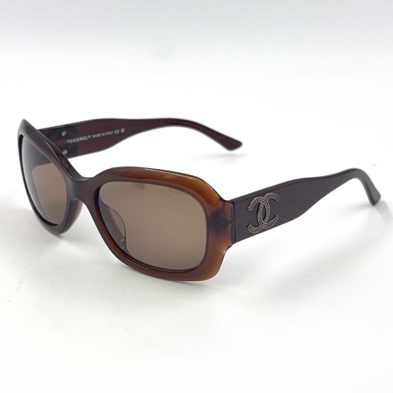 Chanel Coco Mark Plastic Brown Sunglass Es 5102-a