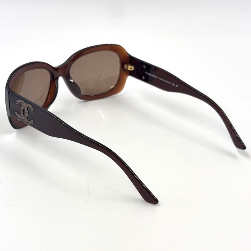 Chanel Coco Mark Plastic Brown Sunglass Es 5102-a