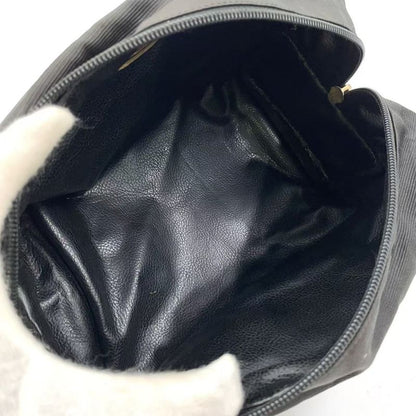 Fendi Logo Jacquard Design Pouch Nylon Brown and Black Clutch Bag Silver