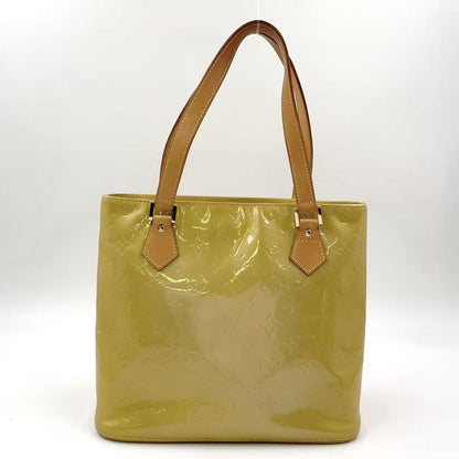 Louis Vuitton Houston Monogram Vernis Monogram Vernis Leather Light Yellow Tote