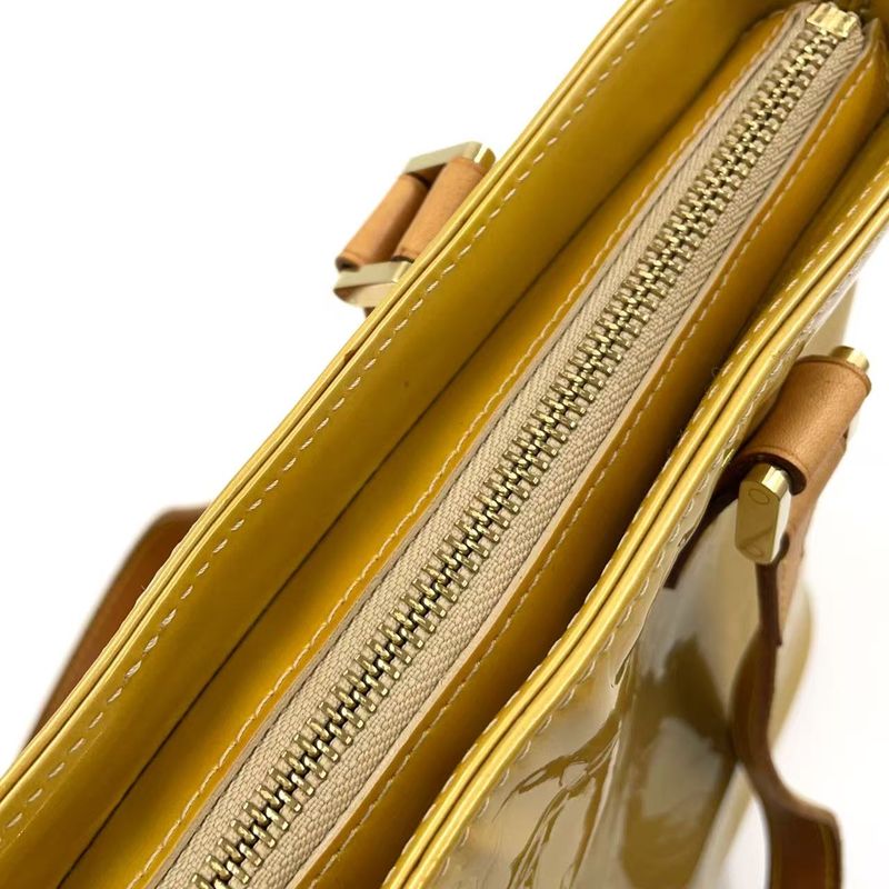 Louis Vuitton Houston Monogram Vernis Monogram Vernis Leather Light Yellow Tote