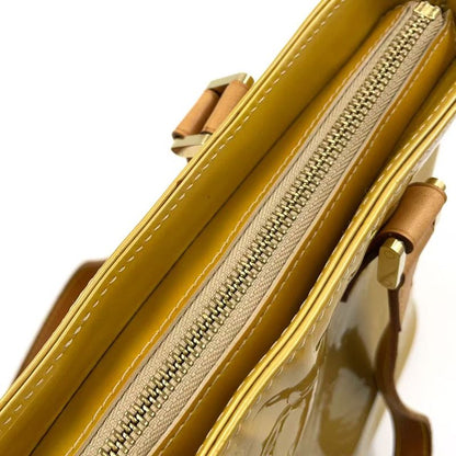 Louis Vuitton Houston Monogram Vernis Monogram Vernis Leather Light Yellow Tote