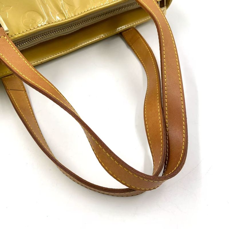 Louis Vuitton Houston Monogram Vernis Monogram Vernis Leather Light Yellow Tote