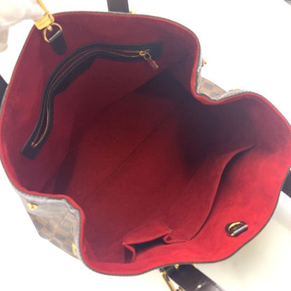 Louis Vuitton Hampstead MM Damier Ebene Damier Ebene Leather × PVC Brown Tote