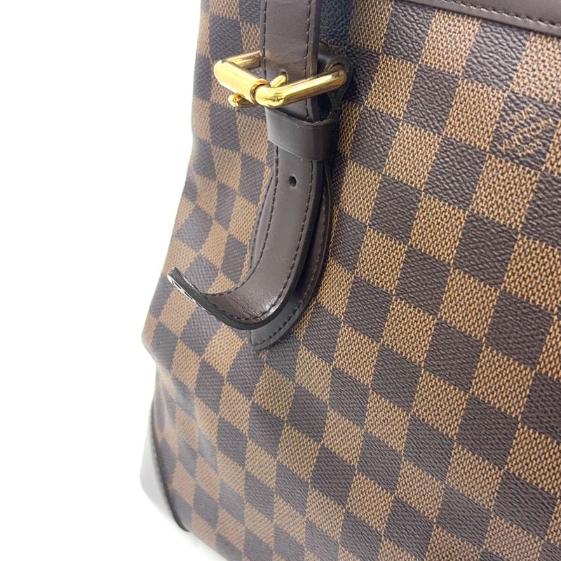 Louis Vuitton Hampstead MM Damier Ebene Damier Ebene Leather × PVC Brown Tote