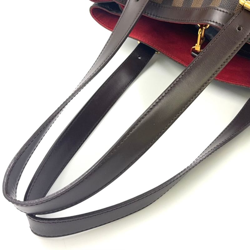 Louis Vuitton Hampstead MM Damier Ebene Damier Ebene Leather × PVC Brown Tote